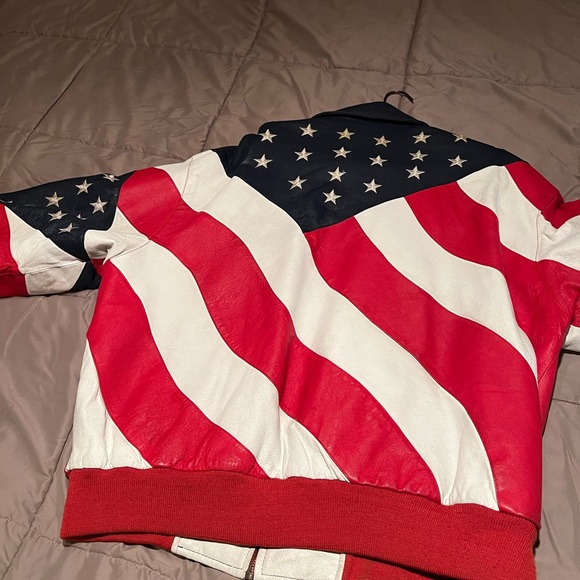 Vintage American flag leather - Picture 4 of 10